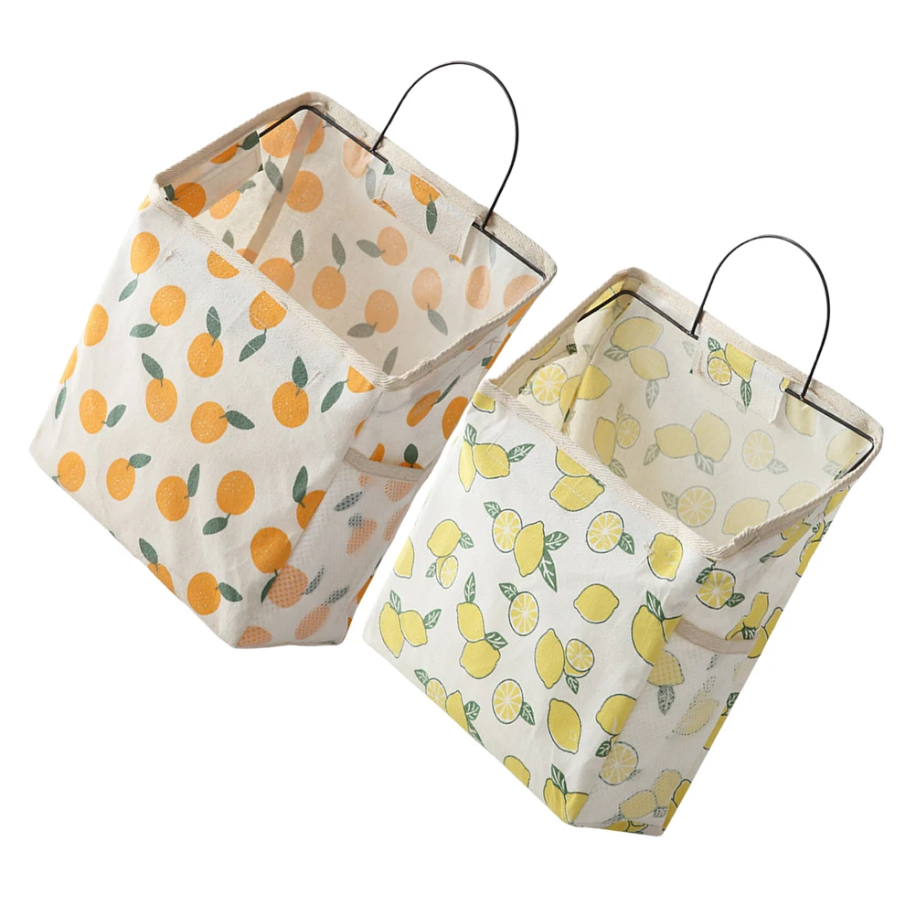 

2 Pcs Storage Bag Large Capacity Hanging ganizer Bedside Pouch Grey White Sundry ganizer Bedroom Sundry Basket