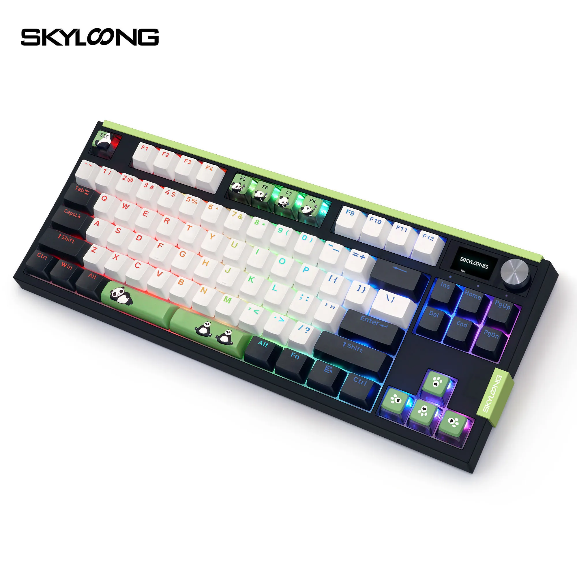 Imagem -06 - Skyloong Qmk Via Teclado Mecânico Gk21 68 75 87 Tkl Pacote Vendas Pbt Panda Keycaps Quente-swappable Usb-c Teclado Gamer com Fio