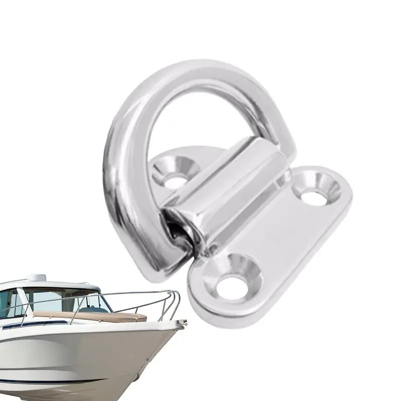 Grillete en D plegable de acero inoxidable, anillo en D, accesorios para cama y portón trasero de camión, para levantar arco, vela, uso marino al aire libre, negocios