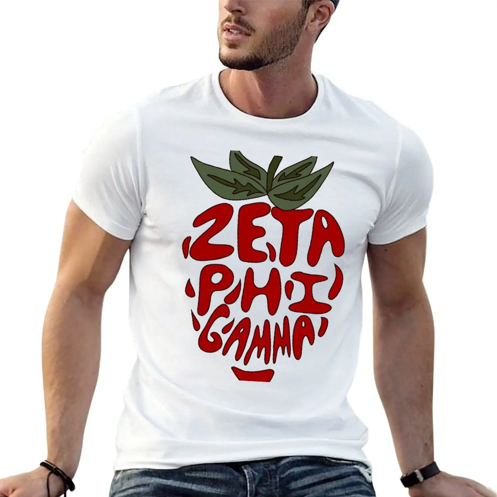 

Zeta Phi Gamma Strawberry T-Shirt man t shirts for men casual t shirts for man cotton funny man t shirts cotton T-shirt