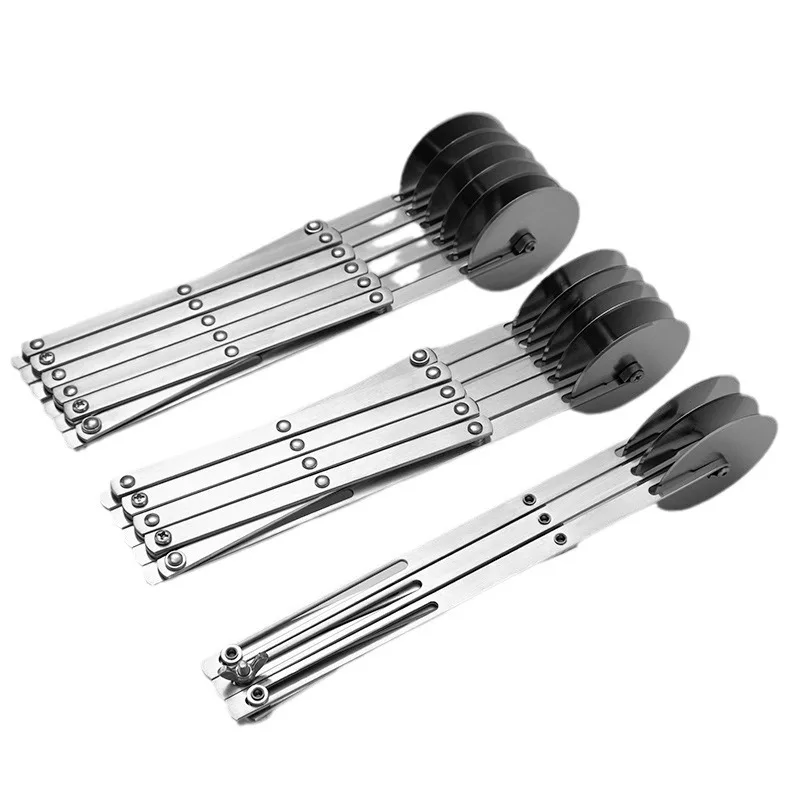 

Stainless steel pizza cutter retractable multi-wheel churros cutter