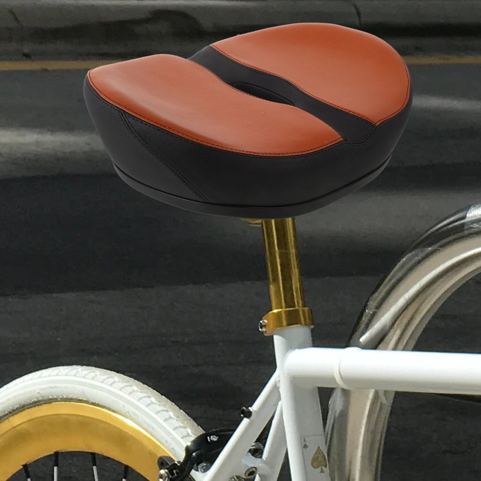

Noseless Bike Saddle Bicycle Seat Cushion Comfortable Foam Women Adult Wide Padded Antislip Shockproof Ergonomic