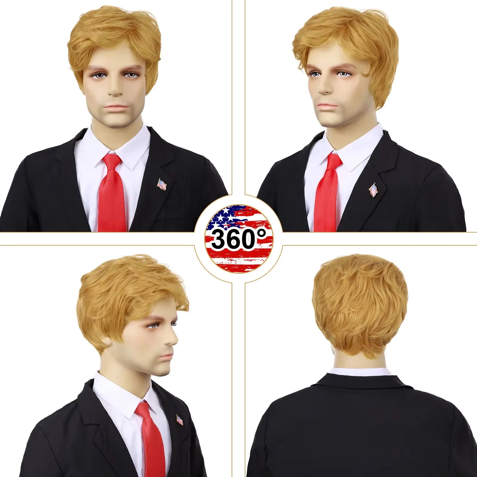 Men's Heat Resistant Synthetic Costume Wig 2