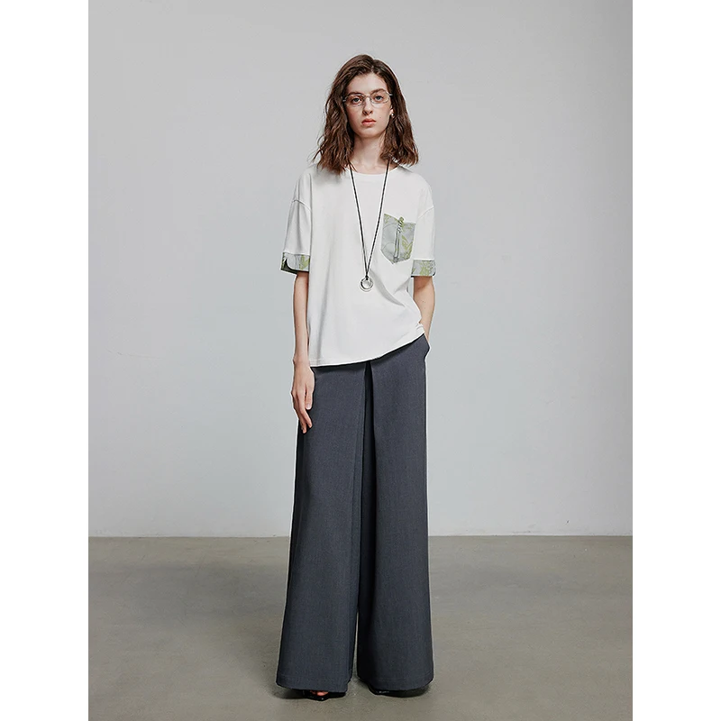 TOYOUTH Women Short Sleeve T shirt 2025 Spring New Tops 8521031 image 5