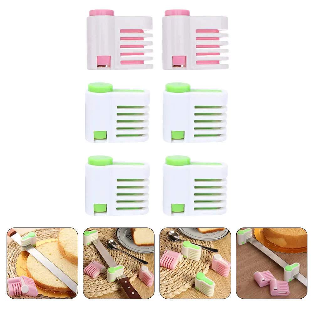

6Pcs Cake Slicing Tool Adjustable Bread Slice Leveler for DIY Baking Cake Cutting Accessories Kitchen Bread Slicer