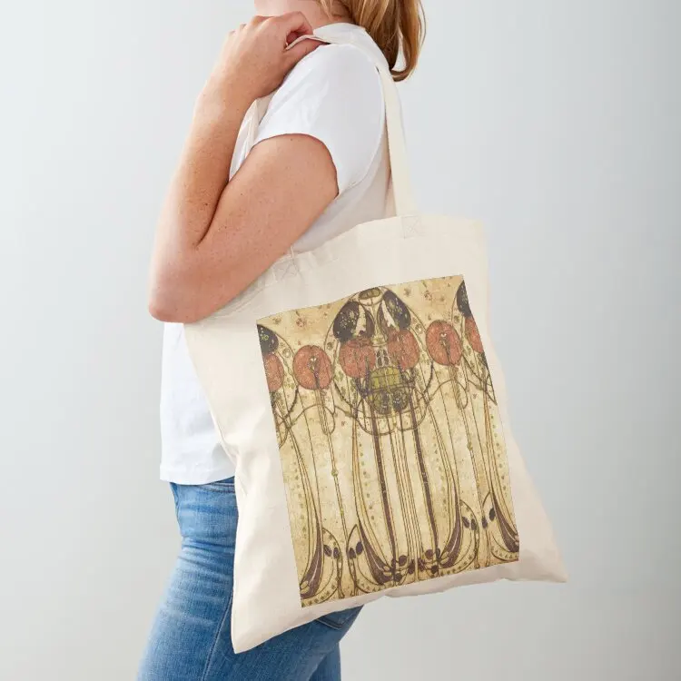 

THE WASSAIL Art Nouveau Female Figures With Red Apples Tote Bag Custom bag shopping bag Canvas luxury women