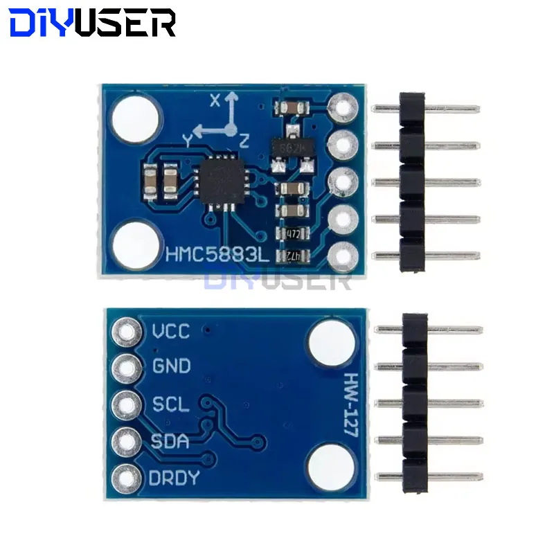 DIYUSER GY-273 3V-5V HMC5883L Dreiachsen-Kompass-Magnetometer-Sensormodul Drei-Achsen-Magnetfeldmodul