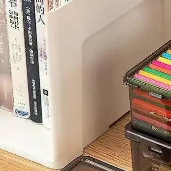 ペン、鉛筆、マーカー、学用品、オフィス整理、デスクオーガナイザー用の蓋付き黒色透明プラスチック収納ボックス