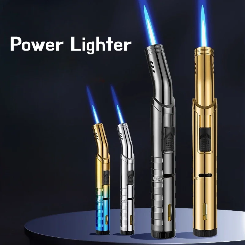 HOT Windproof High-Flame Direct-flush Gas Lighter Multifunctional Outdoor Fire Camping Barbecue Butane Welding Torch Home Tools