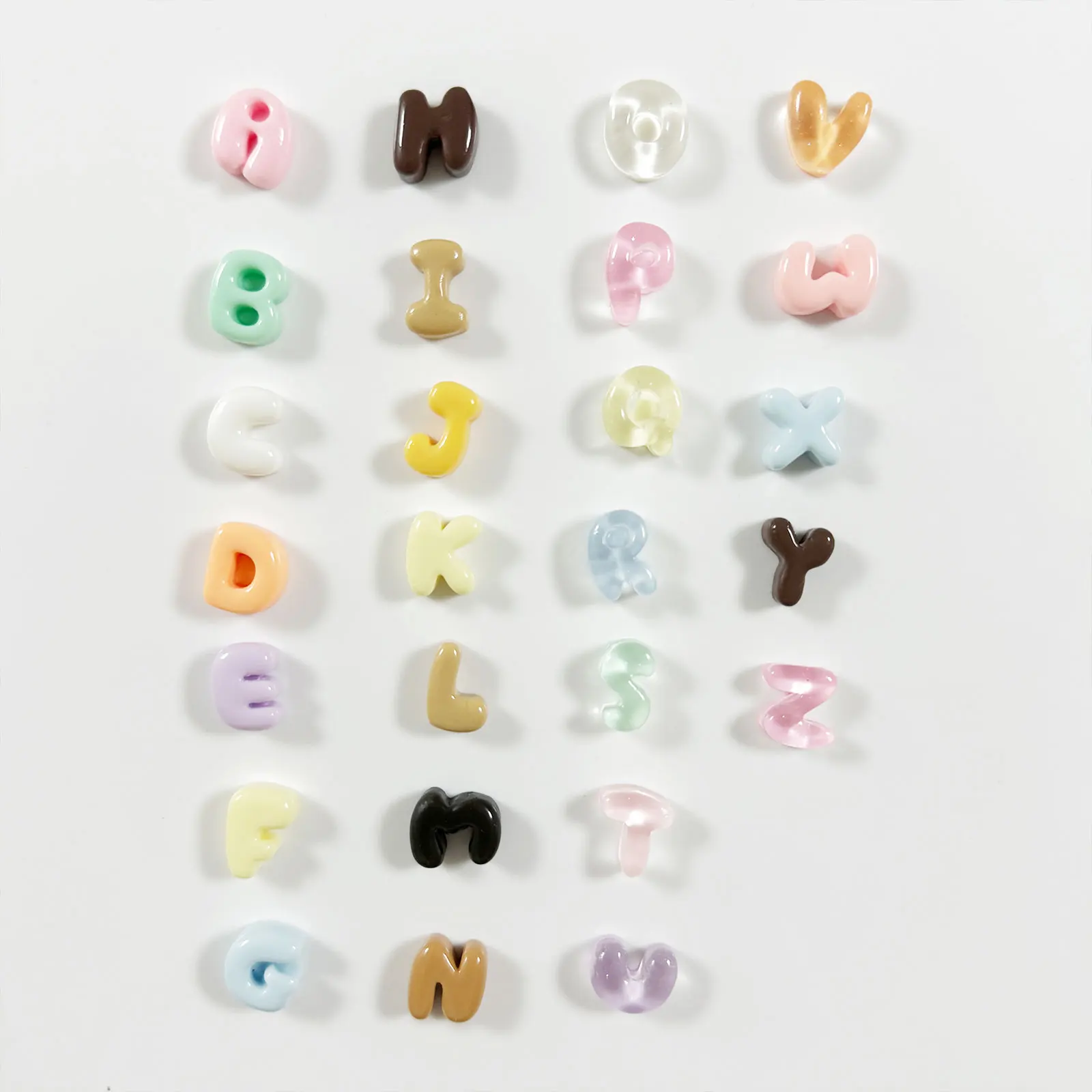 Mini Alphabet Letter Charms For Jewelry Making DIY Decorations Kids Hair Clip Hairpin Phone Case Flatback Accessories Home Decor