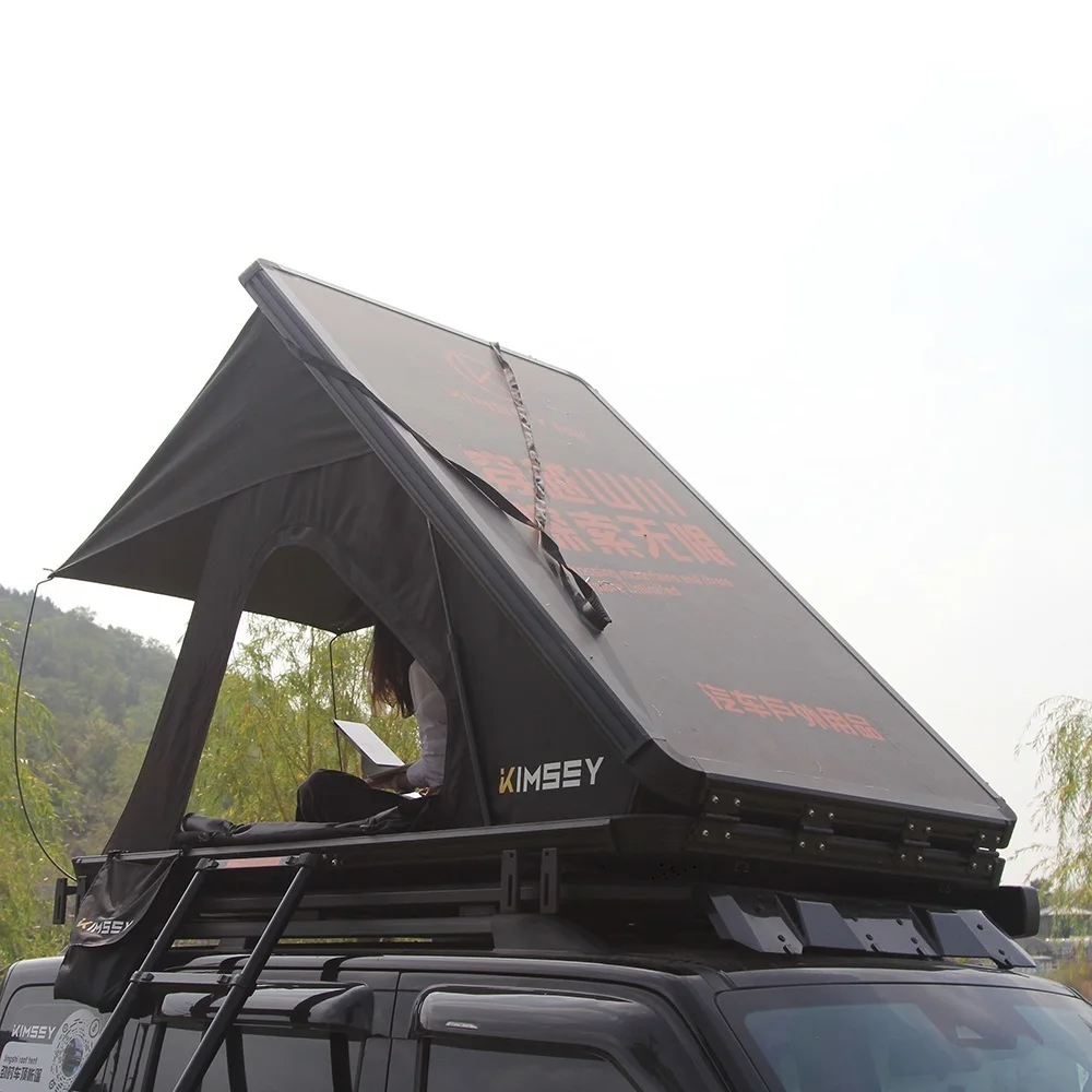 ATV&UTVHot Selling Triangle Super Lightweight Car Roof Top Tent 4x4 Offroad Waterproof Camp Accept Customized Hard Shell Rooftop