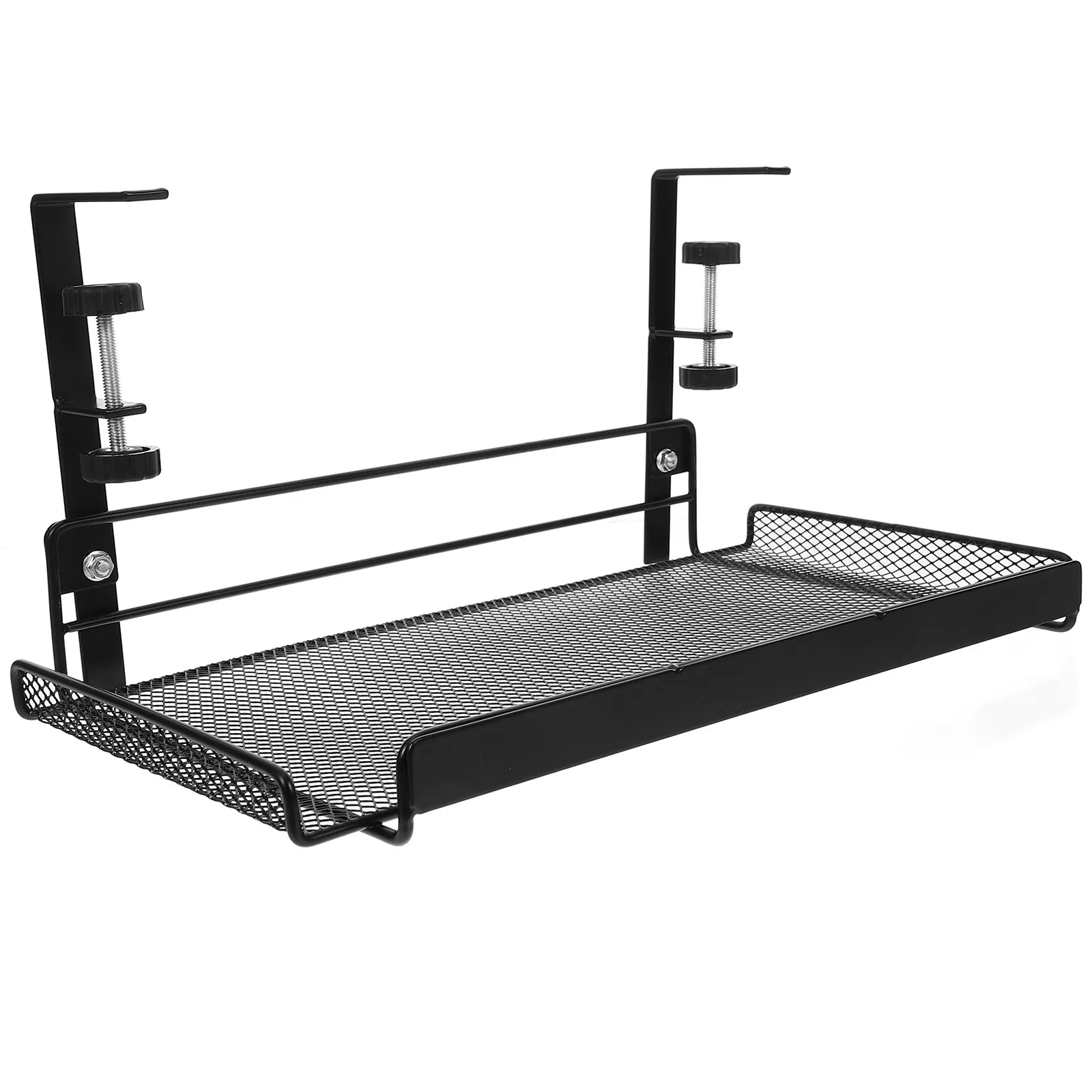 

Under Desk Storage Wire Basket Organizer for Office and Dorm Use Adjustable Metal Mesh File Document Holder Under Shelf Basket