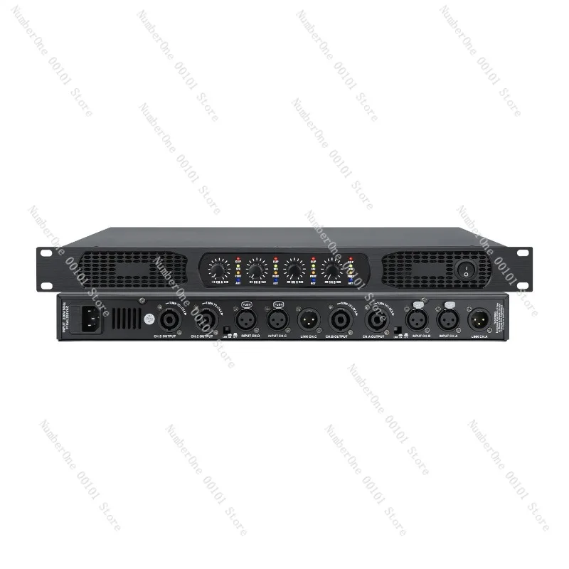 Professional Digital Power Amplifier 4 Channel 8 Ohm High Power Stereo Audio Amplifier for KTV Home Theater Sound System Karaoke