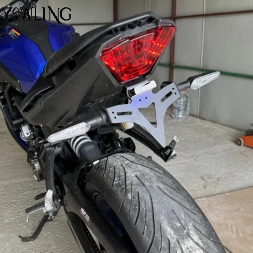 

2024 For Yamaha MT07 YZF R7 MT 07 FZ-07 MT-07 2013-2023 Motorcycle License Plate Holder Fender Eliminator Registration Bracket