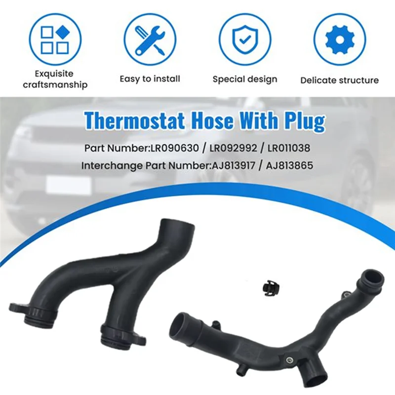 

Lasting 3Pcs Petrol Water Outlet Tube Thermostat Hose With Plug For Land Rover Discovery 4 Range Rover Sport 3.0L V6 5.0L V8