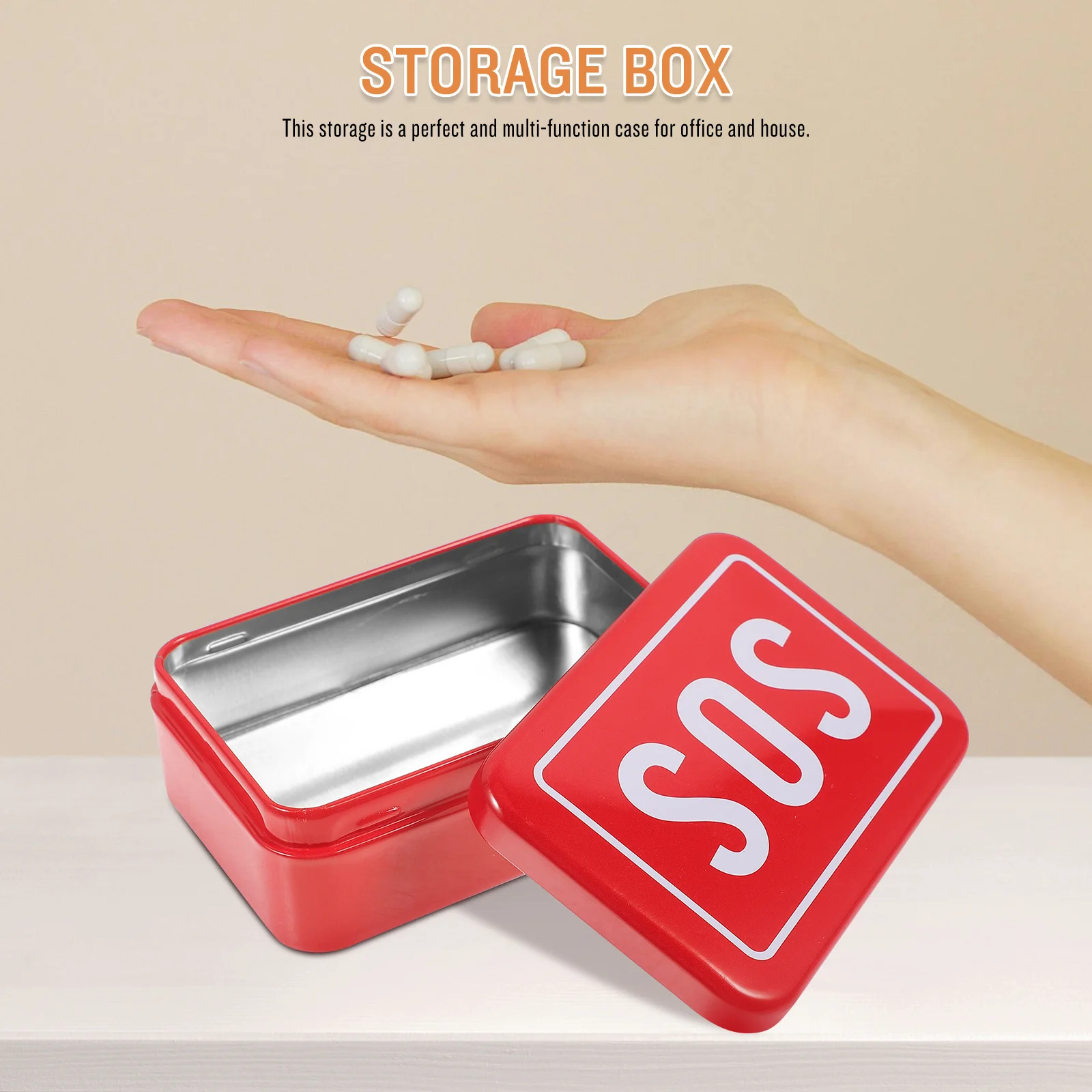 علبة طبية معدنية متينة، صندوق تخزين أدوية محمول مدمج، منظم الإسعافات الأولية في الهواء الطلق، تخزين طبي في حالات الطوارئ #5