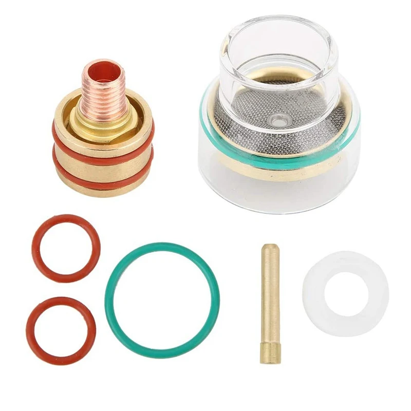 TIG Gas Lens Collet consumabile Kit torcia per saldatura TIG con anello in plastica bianca modello per WP9 WP20