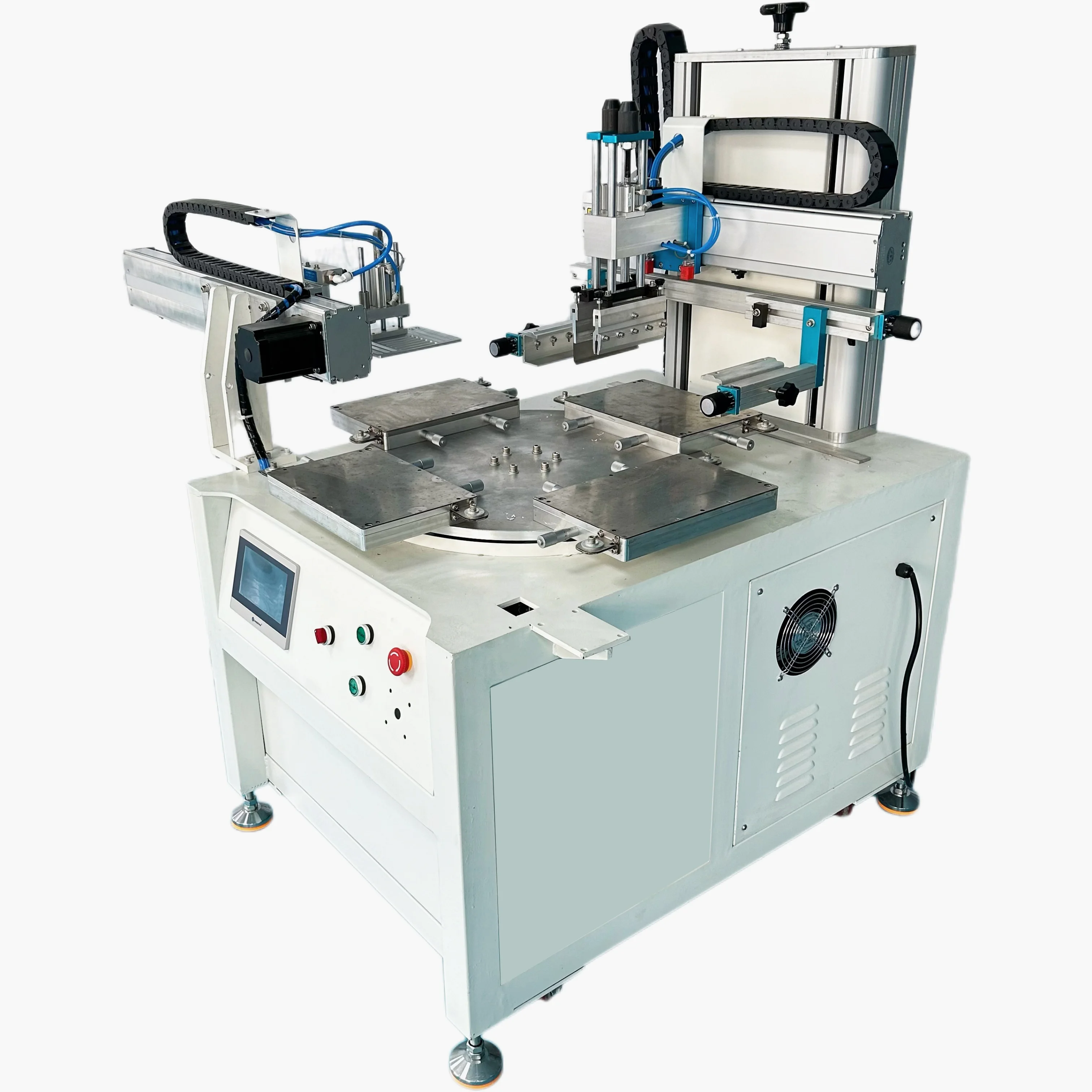 High-speed Ruler Printing Machine Semi-automatic Four-station Turntable Screen Printing Machine for Thermometer Screen Printing