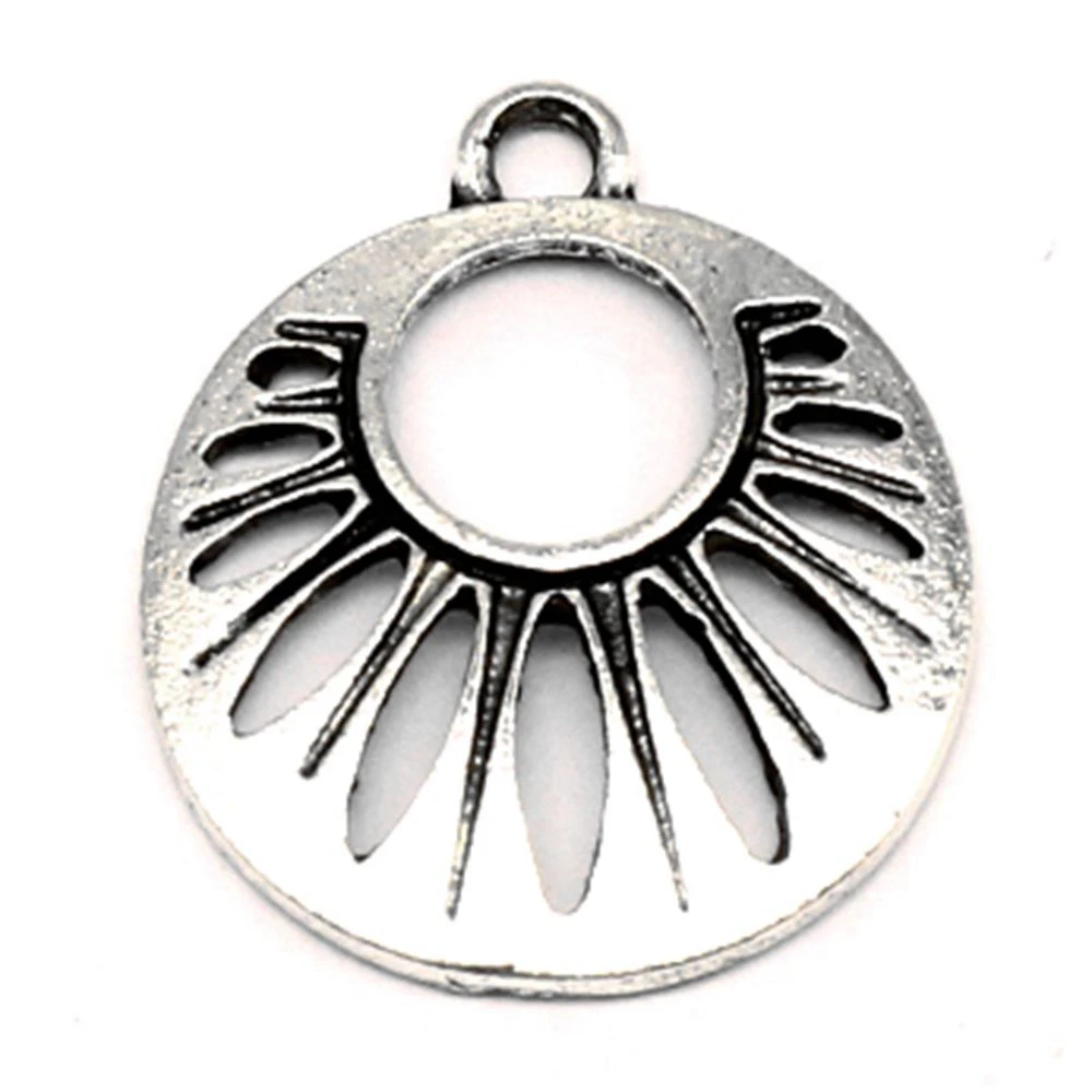 10pcs 19x23mm Skeleton Leaves Charms Pendant Necklac Diy For Jewelry Antique Silver Color