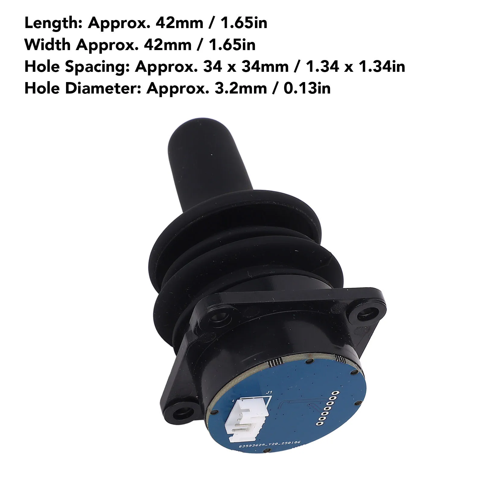 Rotating Control Rocker DC5V X and Y Double Axes 360 Degree Rotation Hall Effect Joystick  Design for Security System