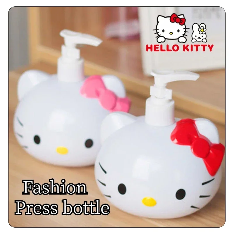 Hello Kitty Press Bottle Cartoon Portable Travel Split Bottling Bottle Household Shower Gel Shampoo Cosmetic Lotion Press Bottle