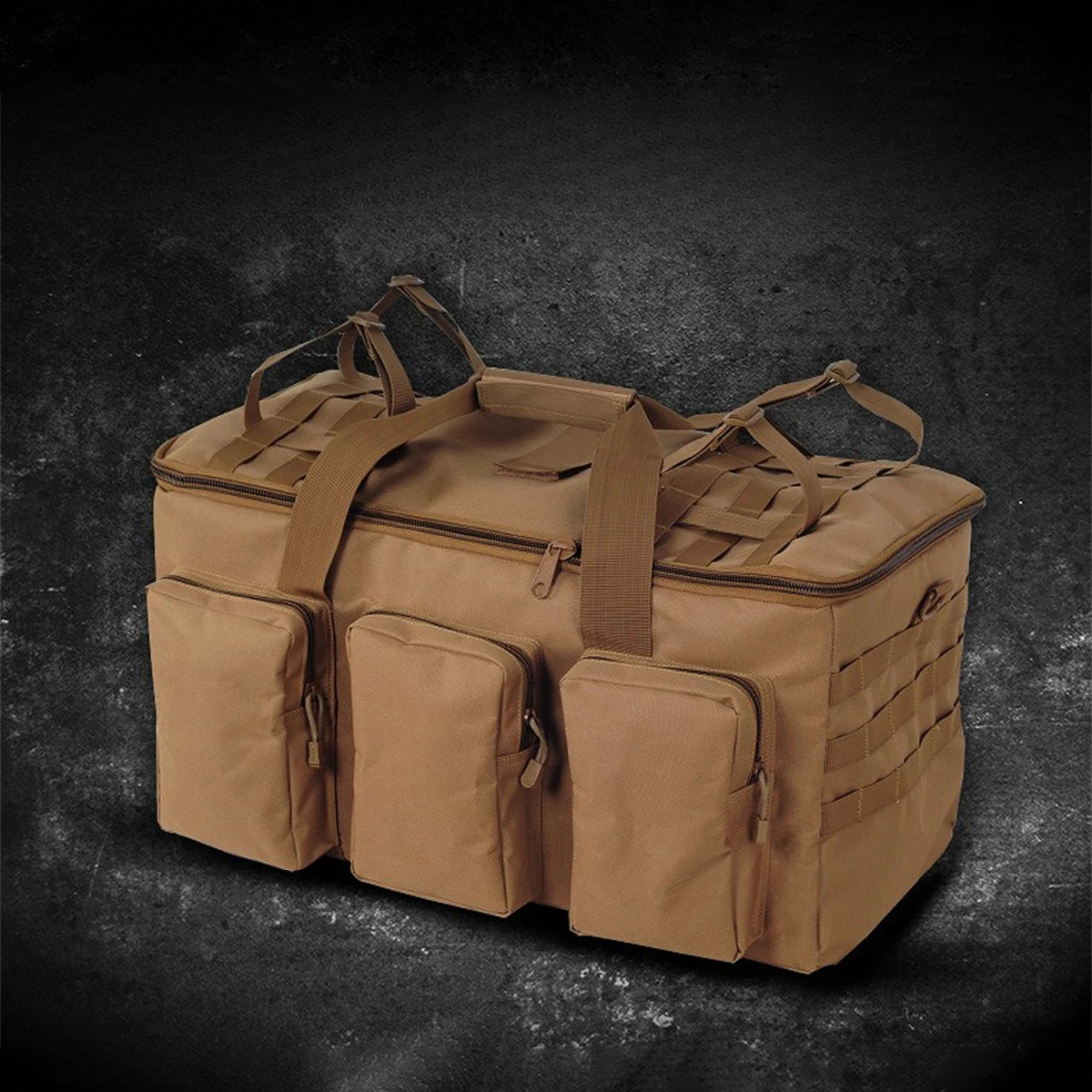 المشي لمسافات طويلة حقيبة سفر التخييم على ظهره التكتيكية في الهواء الطلق حقيبة كتف كبيرة متعددة الوظائف حقيبة عسكرية القماش الخشن حقائب اليد