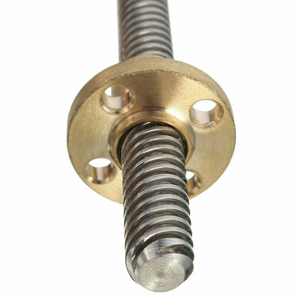 Screw Easy to Install 8mm Trapezoidal Screw Rod with Brass Nut for Industrial Automation and For 3D Printing Screw