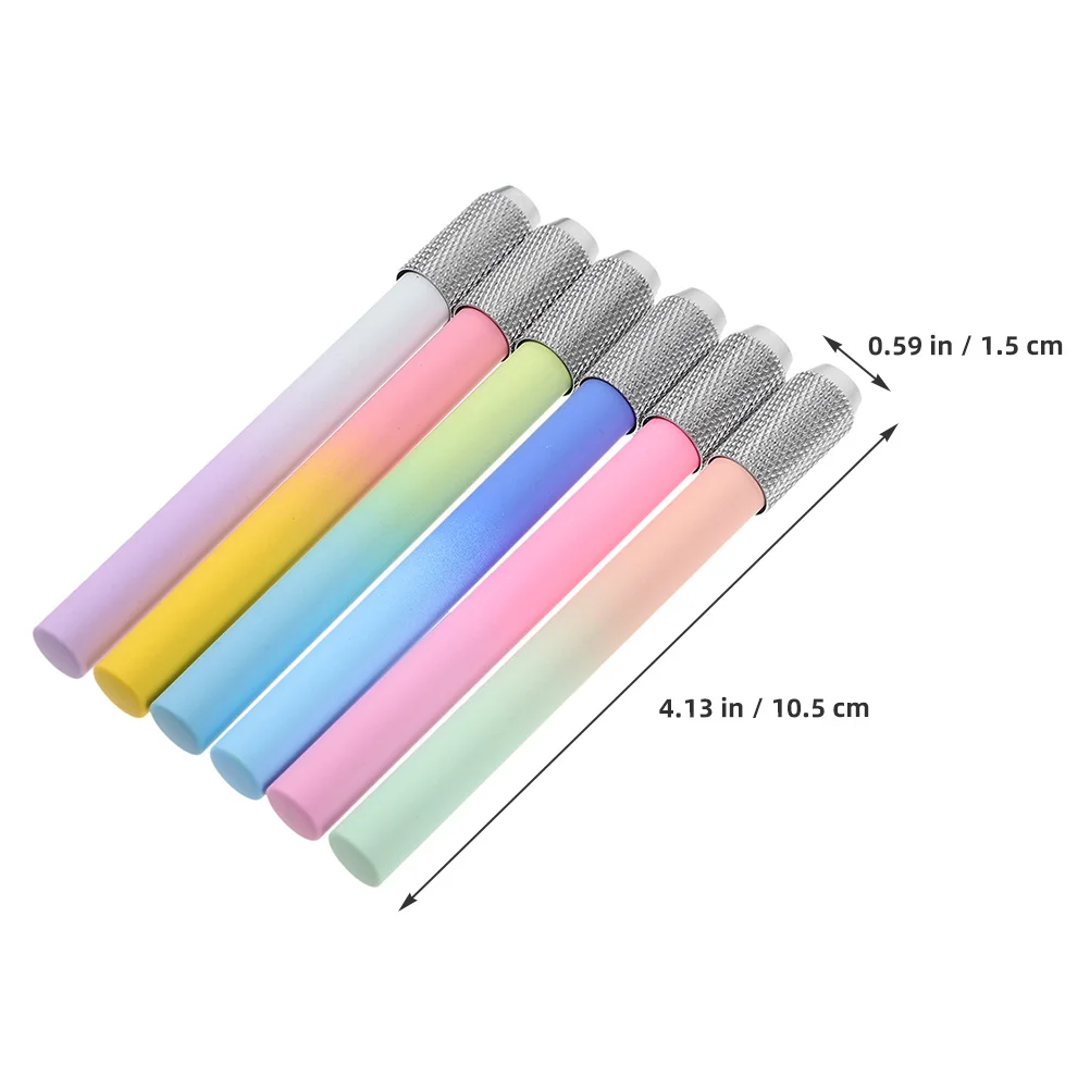 6pcs Pencil Extender: 10.5Cm Plastic Lengthening Tool For Colored Pencils Short Pencil Extender Art Writing Drawing Sketching