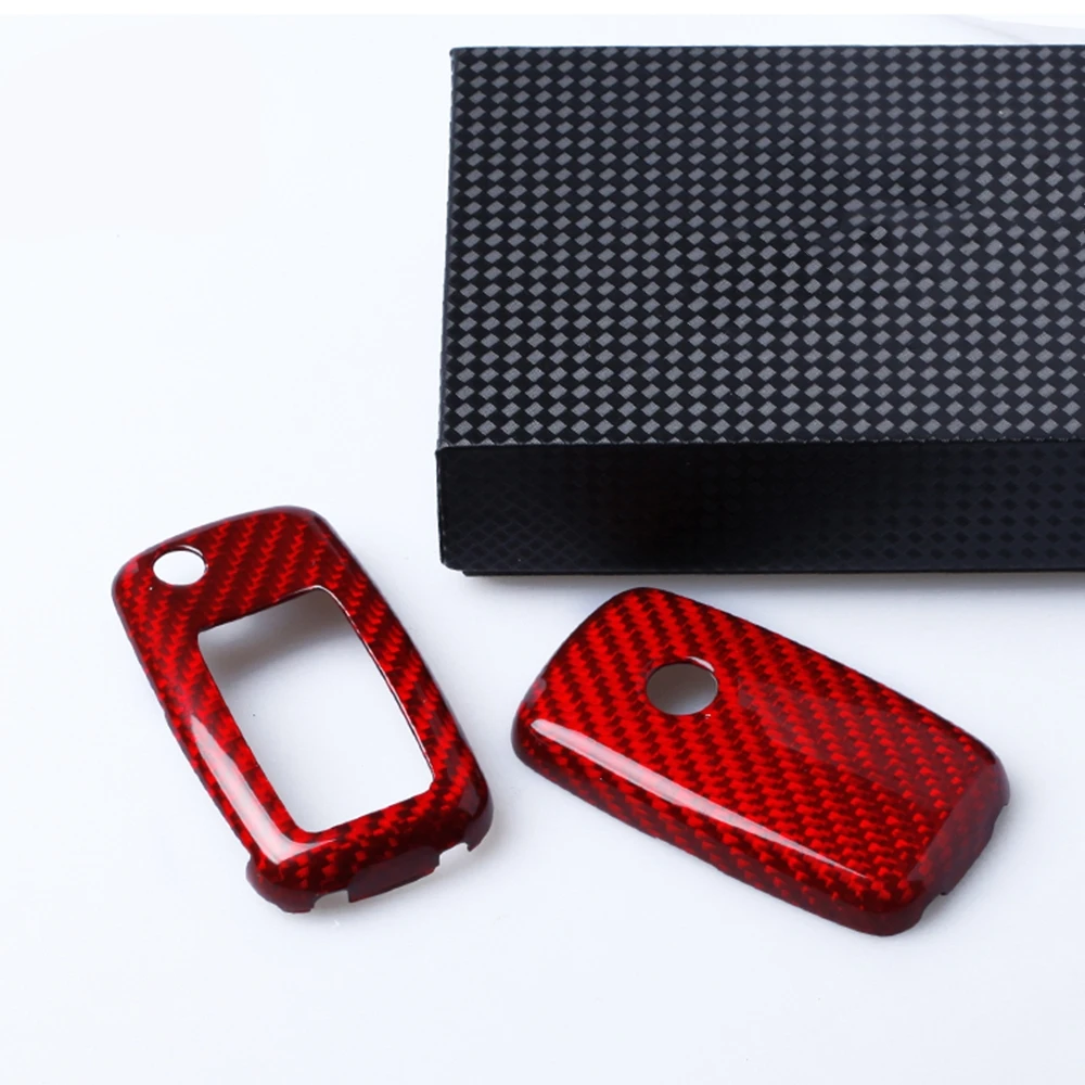 Carbon Fiber Car Remote Smart Folding Key Shell Cover For Volkswagen MK4 MK5 Golf GTI R32 EOS Rabbit Jetta CC Tiguan