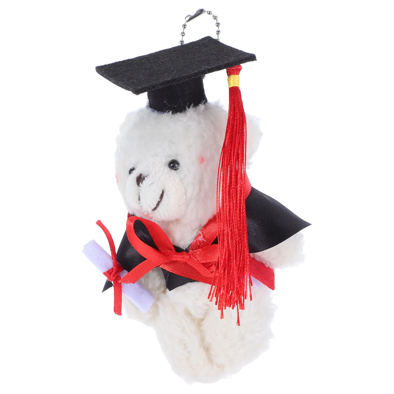 Soft Mini Graduation Bear Plushie with Chain for Bag Backpack Keychain Decoration Holiday Party Wedding Favor Graduate