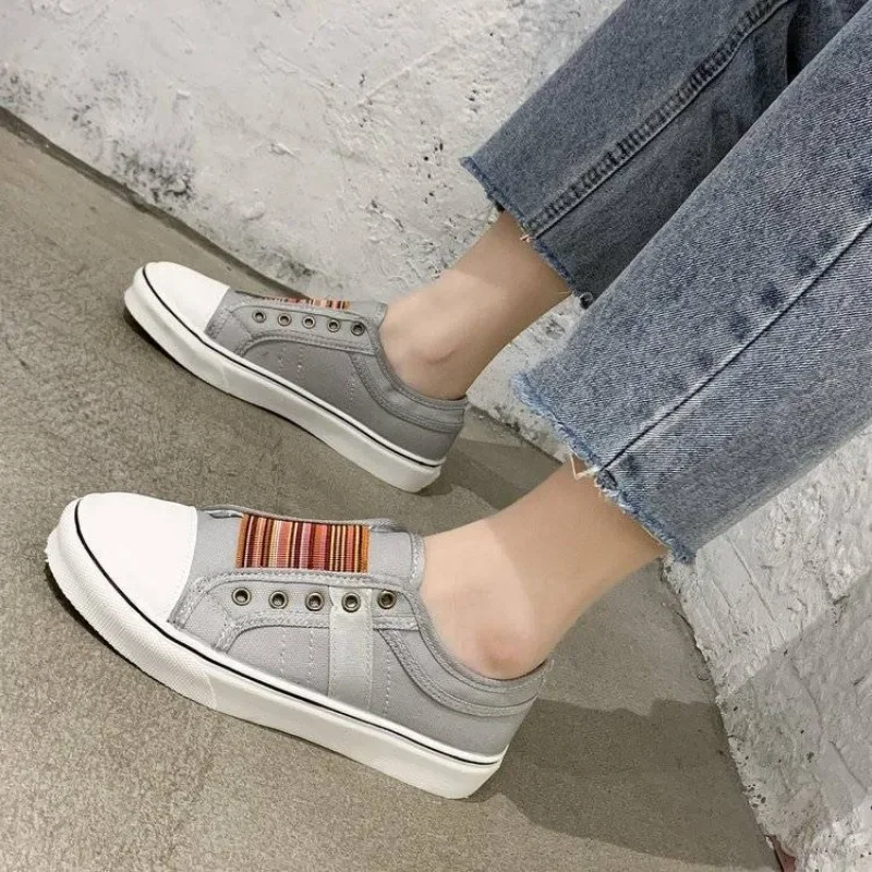 

Flat Canvas Shoes for Women Y2k Fashion Daily Routine New Arrival 2025 Walking Aesthetic Light Deals 39 Woman Footwear On Sale