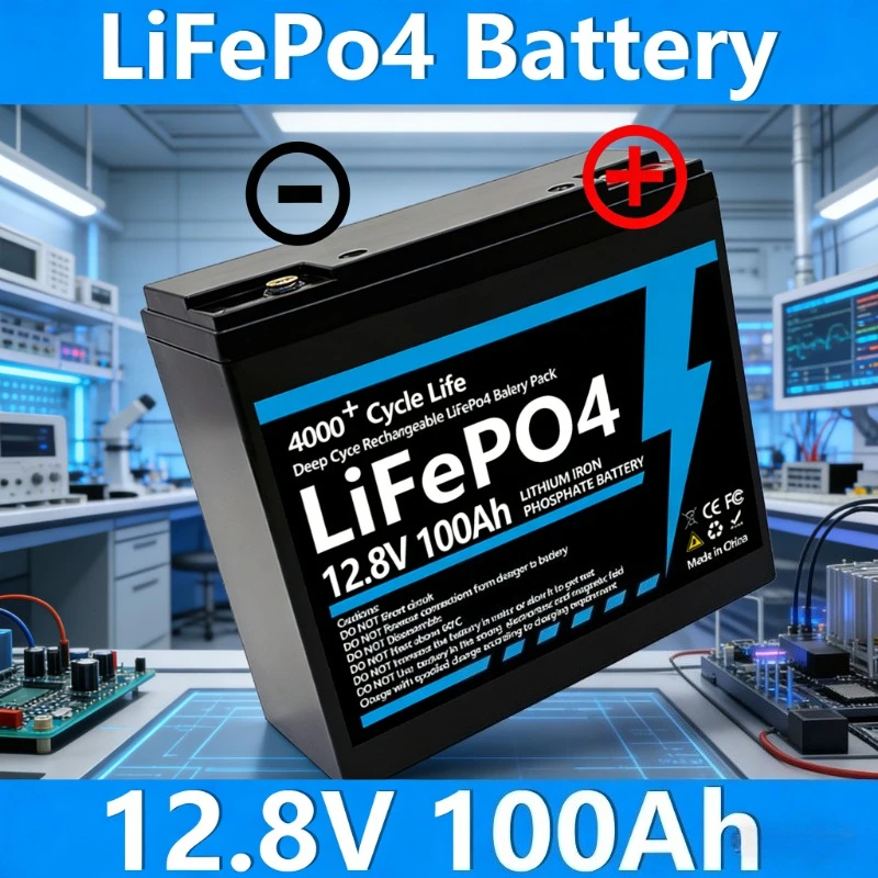 

LiFePO4 Lithium Battery 12V 50Ah Capacity Built-in 200A BMS 6000 Deep Cycles Perfect for Camping Solar Home Backup