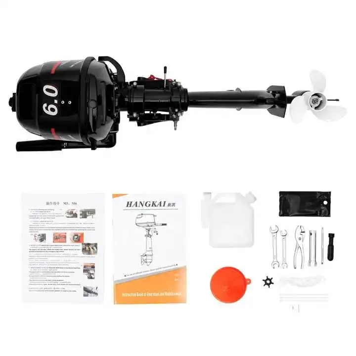 Portable Outboard Motor Boat Engine With Water Cooling System 6HP 2-Stroke LCF