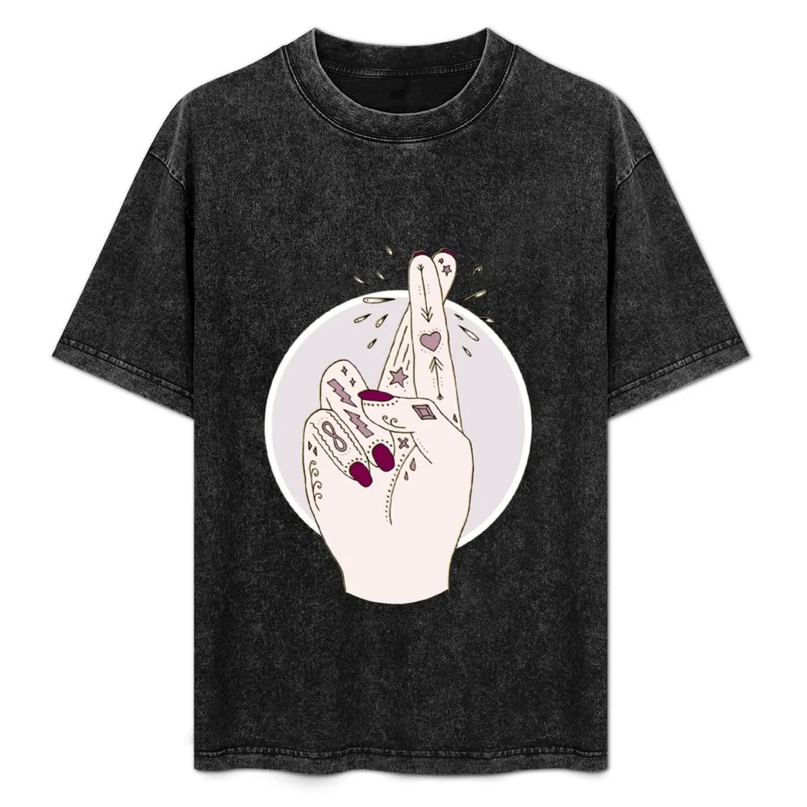 

Fingers Crossed T-Shirt Holiday Casual Short Sleeve Top