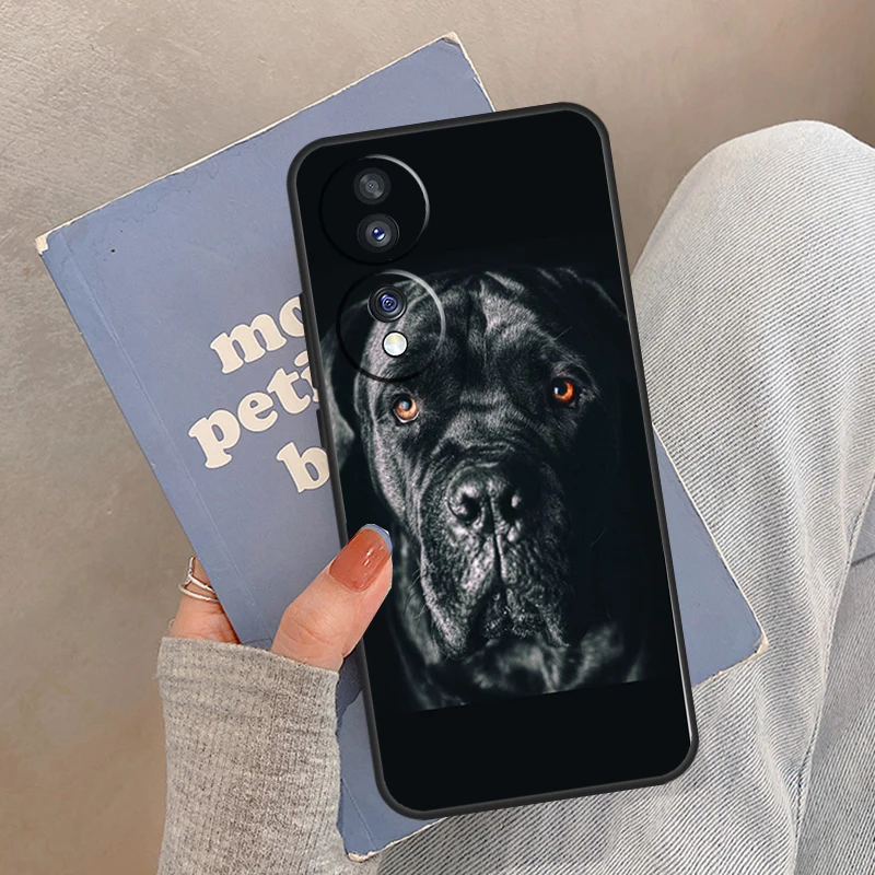حافظة على شكل كلب كورسو إيطالية من Cane Corso لهاتف Honor Magic 5 6 7 8 Pro لهاتف Honor 200 400 Lite 50 70 90 X8a X8b X9a X9b X9c
