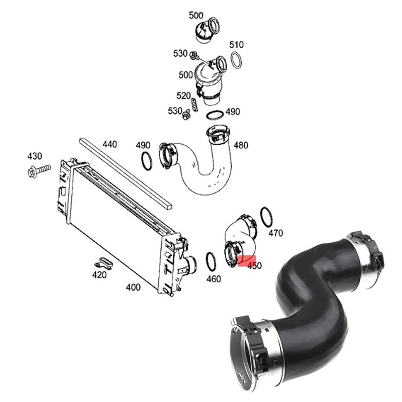 

2X 9065283782 Left Intercooler Turbocharger Air Pipe 906 Booster Hose For Mercedes Benz Sprinter