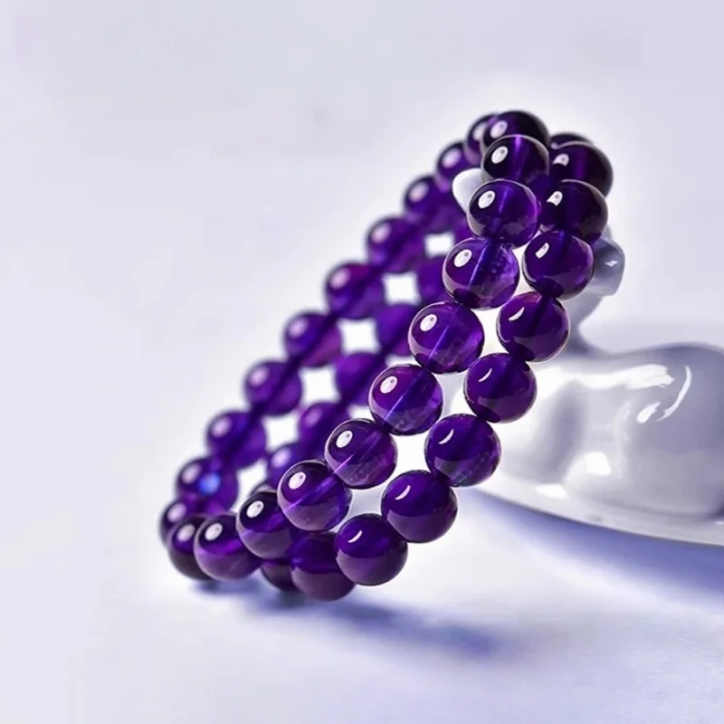 سوار مطرز بالجمشت مصنوع يدويًا - مجوهرات كريستال على طراز بوهو للنساء، تصميم قابل للتمدد يناسب معظم المعصمين، زينة يومية عصرية #2