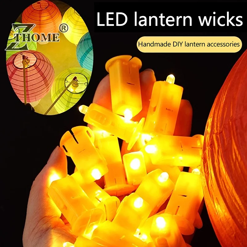 Linterna de papel LED de 10 piezas, globos de mechas, luces electrónicas en miniatura que funcionan con pilas, decoración de fiesta de cumpleaños y boda