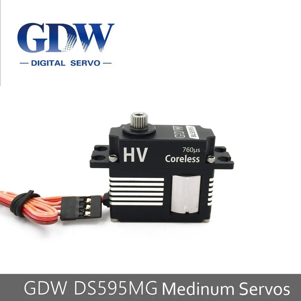 

GDW DS595MG HV Coreless Metal Steel Gear Medium RC Helicopter Tail Servos Fit SAB 380 420 GAUI X3 ALIGN 450L 500 5