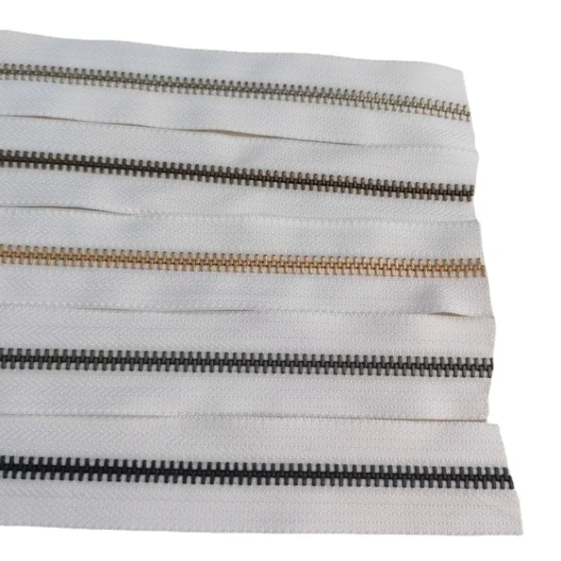 

2 м/лот непрерывный 5 # YKK металлическая цепочка на молнии, двухсторонняя белая сумка с лентой, кожаная сумка для рукоделия, швейные принадлежности для одежды, портновский аксессуар