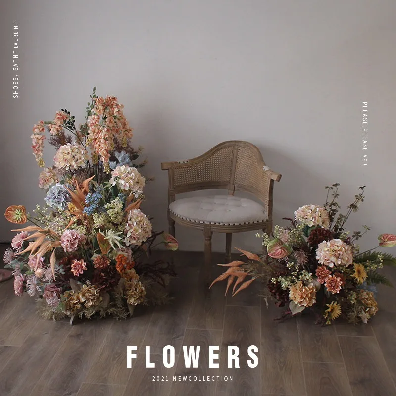 Simulation flower studio photo background floral arrangement fake flower store soft decoration decoration apple flower silk flow