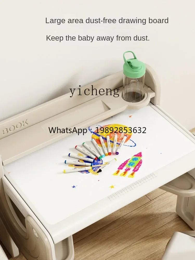 

Children's Study Desk Baby Desk Baby Drawing Board Writing Desk Multifunctional Table Peanut Table Suit