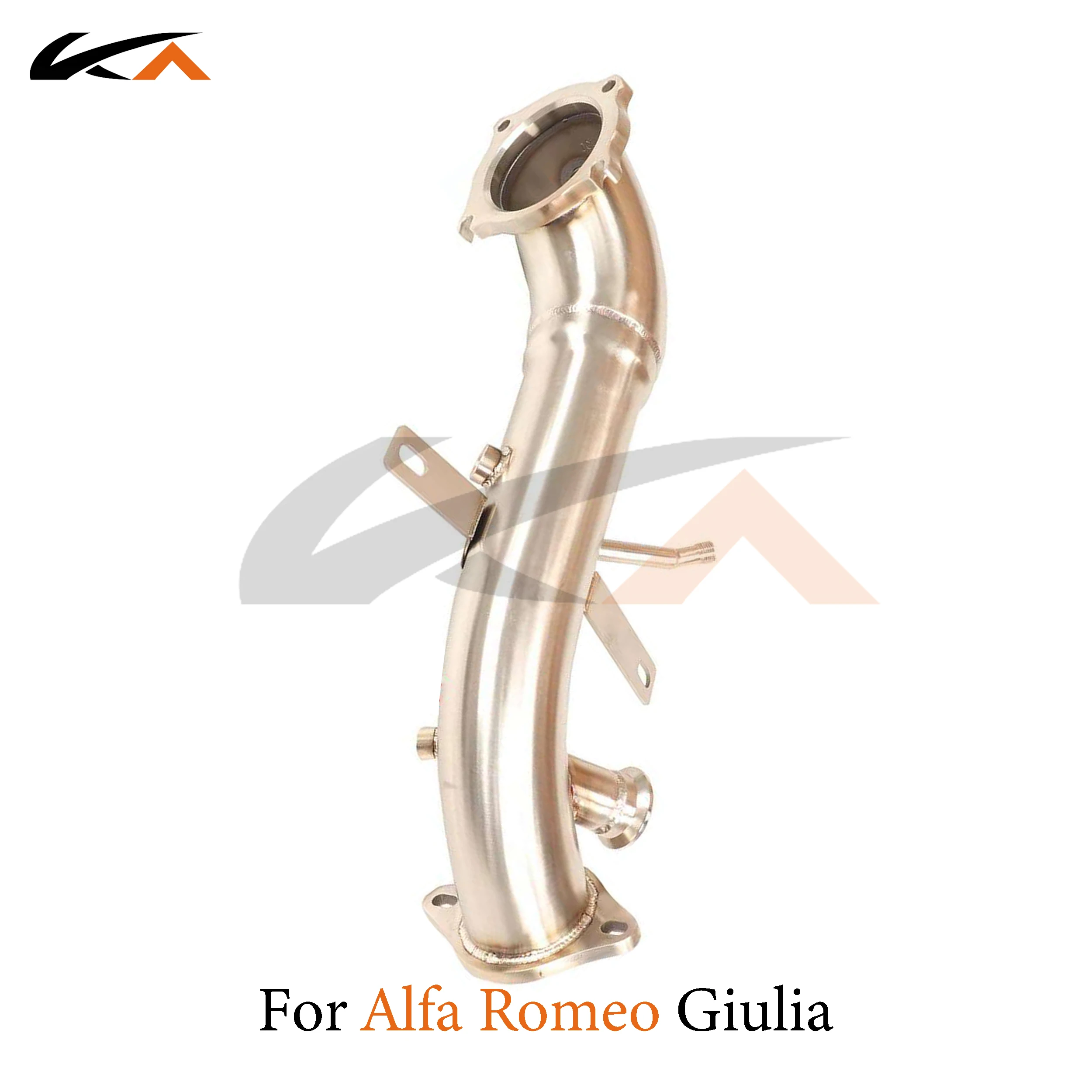 

KA Tuning exhaust system header stainless downpipe for Alfa Romeo Giulia 2.0T axle pipe catalysis heat shield