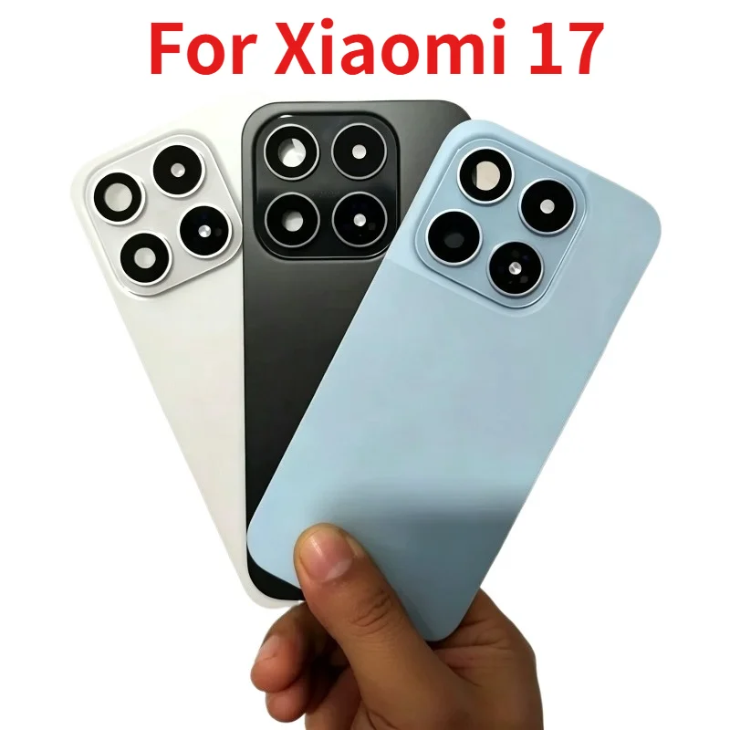 For Mi17 Battery Back Cover For Xiaomi 17 Mi Rear Housing Case Replace Phone Repair Spare Parts + Camera Lens 25113PN0EG