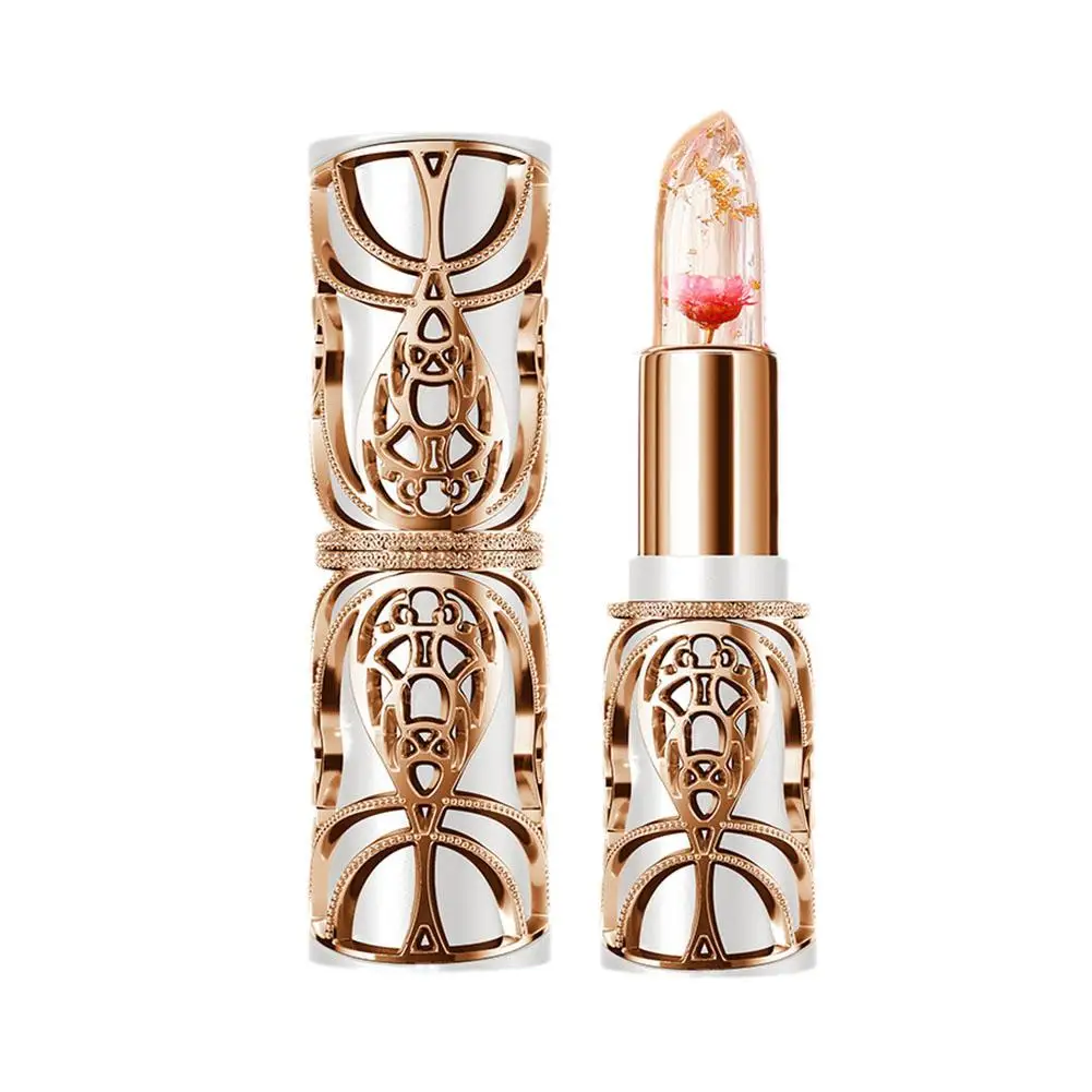 Jelly Flower Lipstick Clear Temperature Color Changing Gloss Inside Color Chan Lip Lipstick Flower With Waterproof Lipstick T8H6