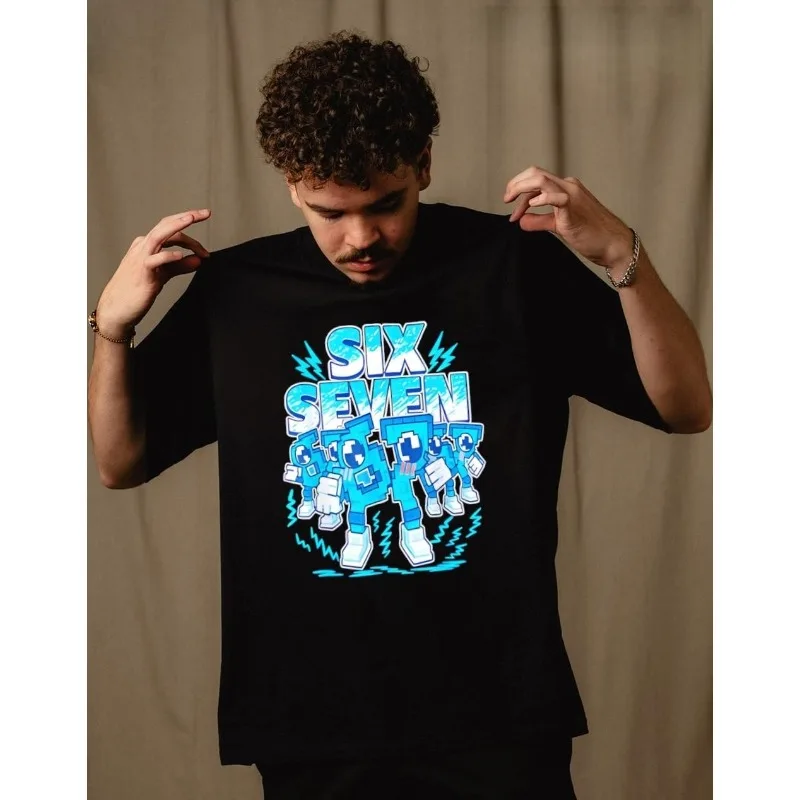 2026 حار جديد 67 ميمي ستة سبعة 6 7 الإيطالية Brainrot عيد ميلاد قميص خمر المرأة الرجال القطن المحملة الاتجاه غير رسمي المعتاد