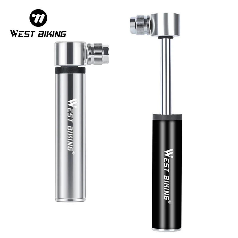 WEST BIKING Mão Mini Bomba de Bicicleta Pneu Air Inflator Válvula Presta Schrader Bola Agulha Mangueira MTB Acessórios Bomba de Bicicleta Portátil