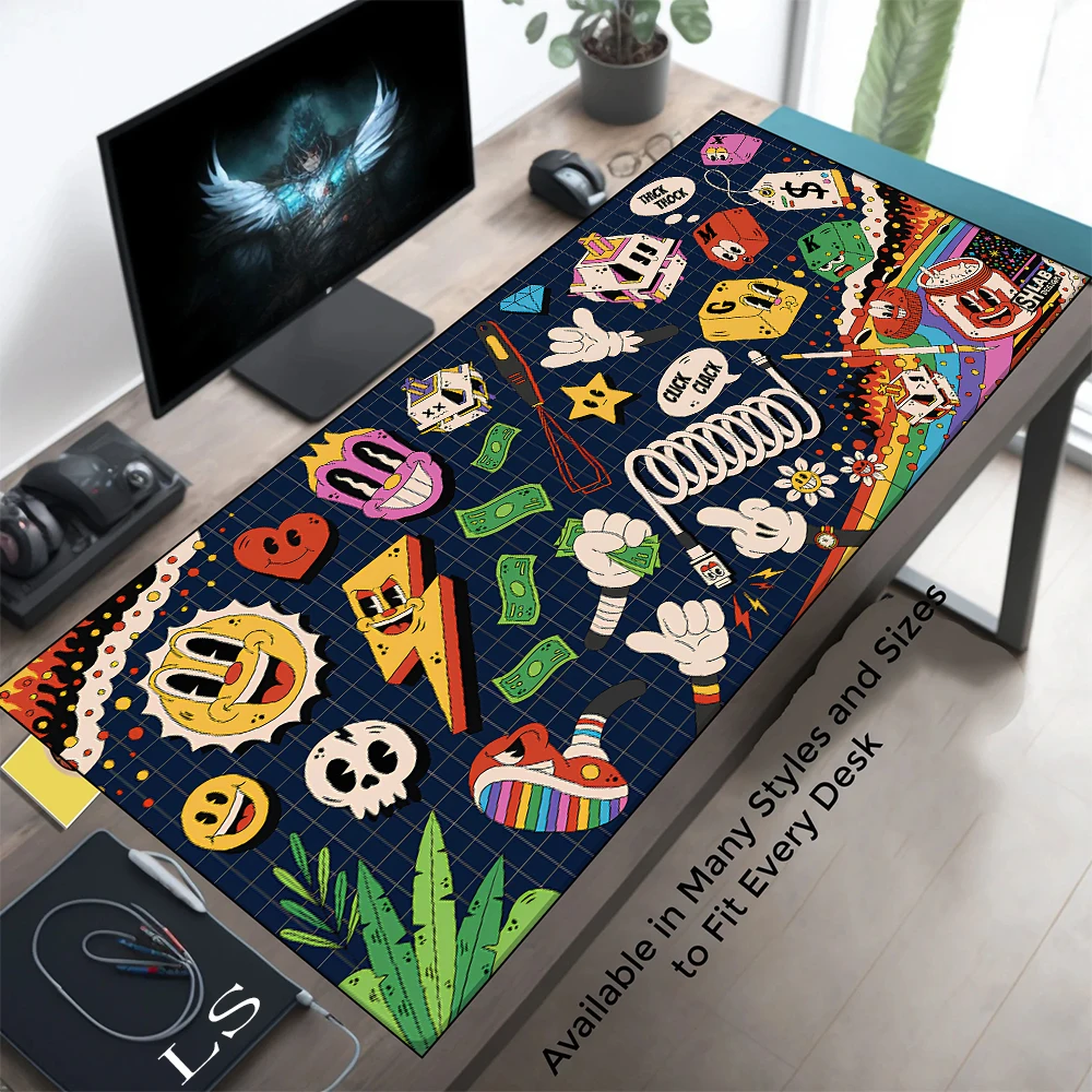 

XXL Kawaii Gaming MousePad Computer Mouse Pad PC Gamer Mouse Mat Laptop Mausepads Japanese Cute Carpet Keyboard Mat DeskMat