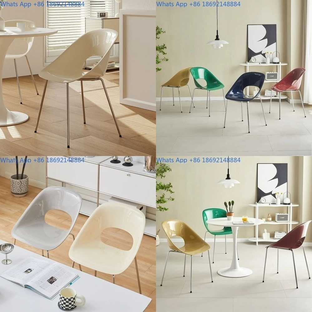 

Creamy minimalist modern dining chair retro style luxury makeup chair