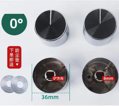 

2 Pcs Desktop Stove Switch Knob Cooktop Burner Control Cooker Gas Knobs Black Cookware